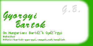 gyorgyi bartok business card